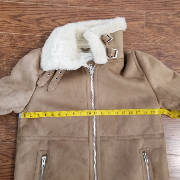 NWOT Zara Faux Suede Biker Jacket - Picture 13 of 16